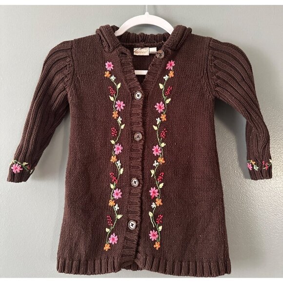 Savannah Other - Savannah Girls 3T Brown Knit Sweater Embroidered Retro Y2K Toddler Fall Cozy